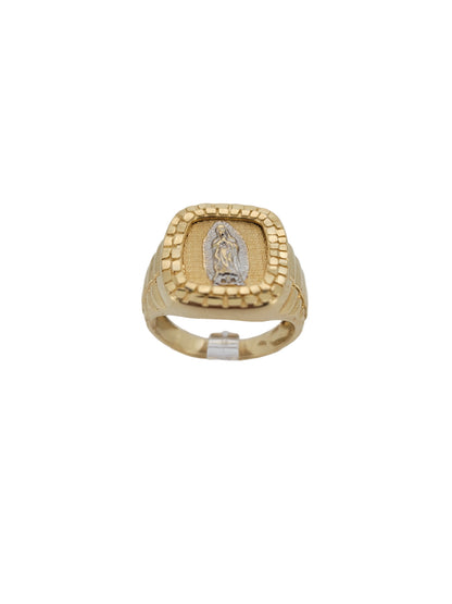 14K gold ring. Virgin of Guadalupe. Size 10