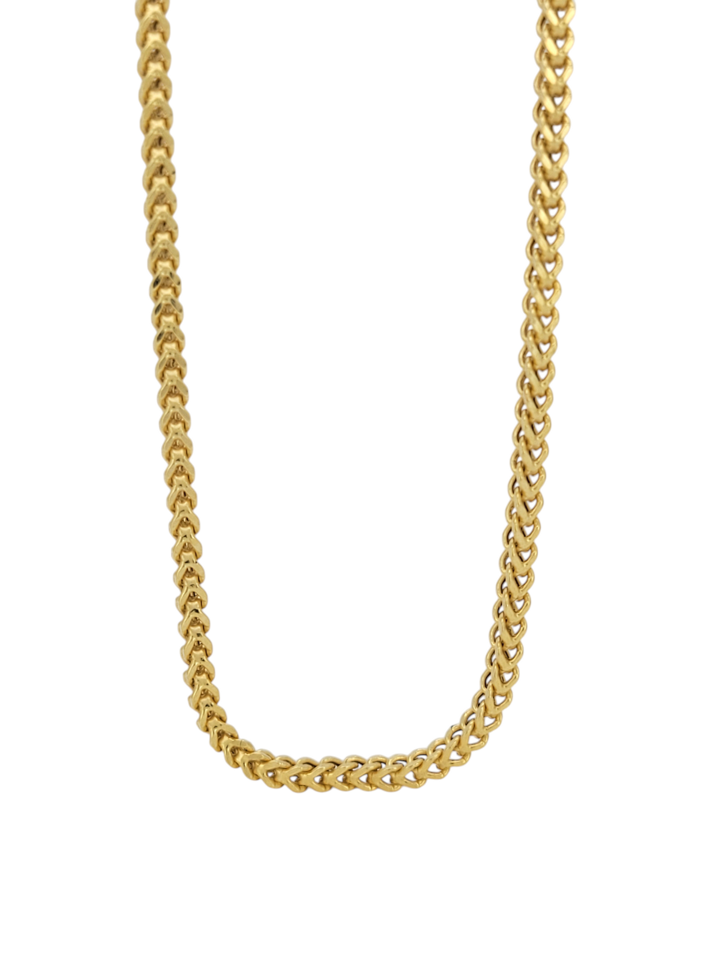 10K gold chain. Franco style. 20in. 2.5mm