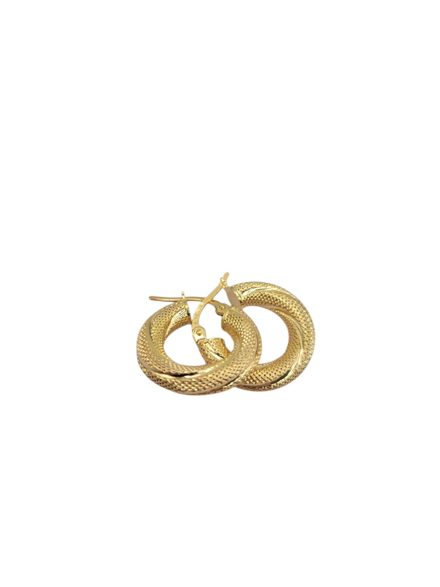 10K gold earrings. Super thick snowy hoops. Size 1.