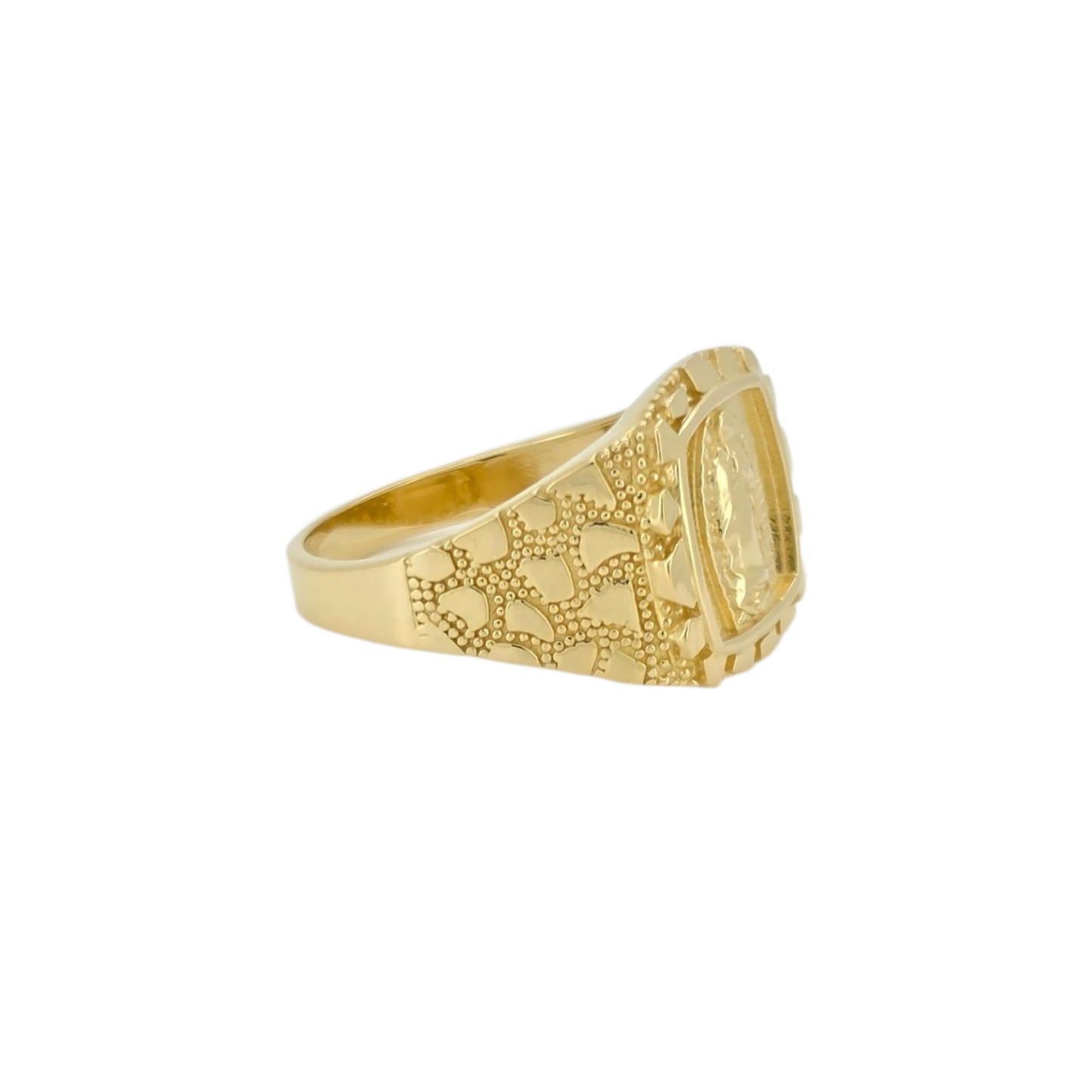 10K Gold Ring of The Virgin of Guadalupe. Size 10.5