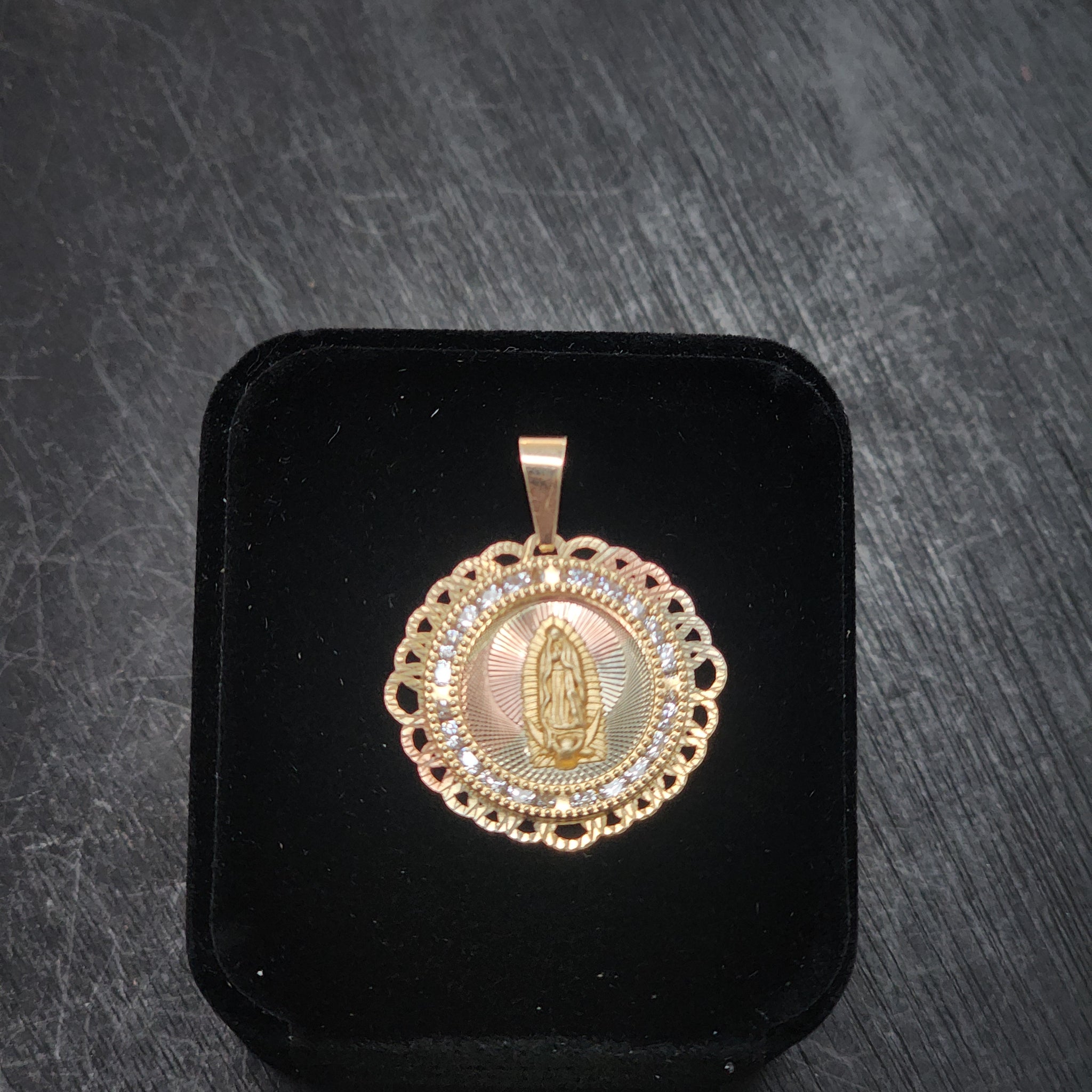 10k Gold Pendant Virgin of Guadalupe Layaway 4 weeks
