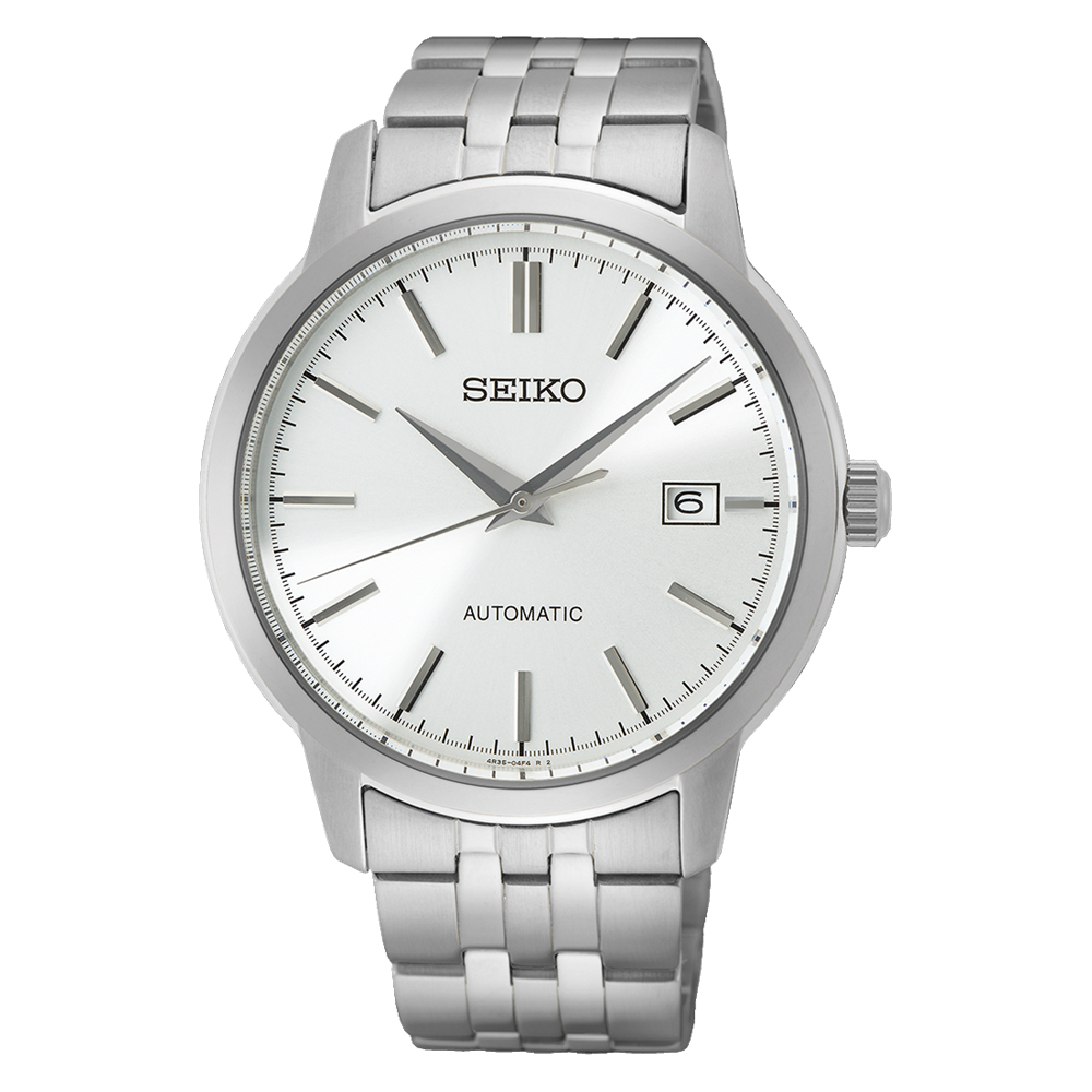 Seiko Men's Automatic Watch SRPH85K1 Steel with White Dial. 1 year free insurance