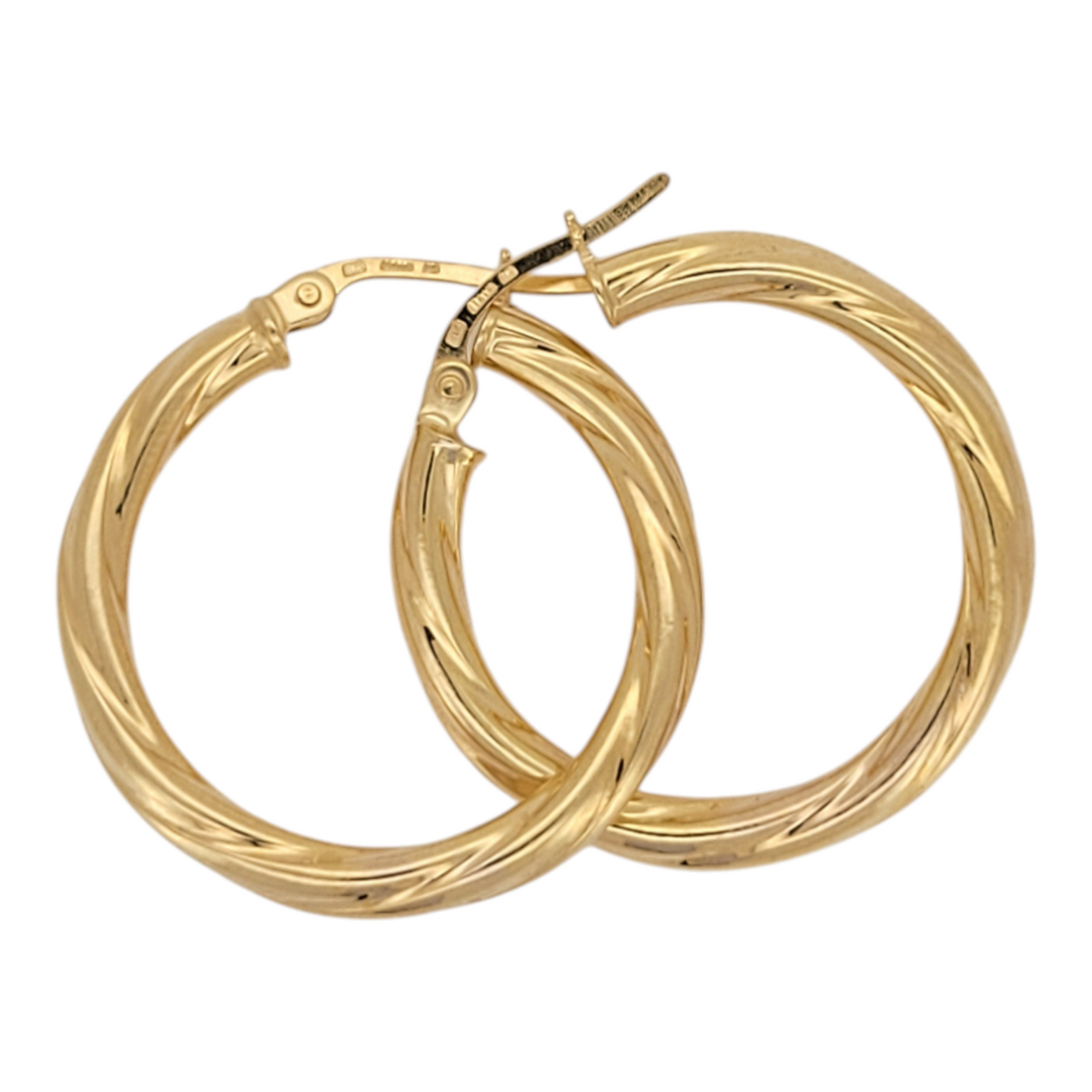 10K yellow gold hoops