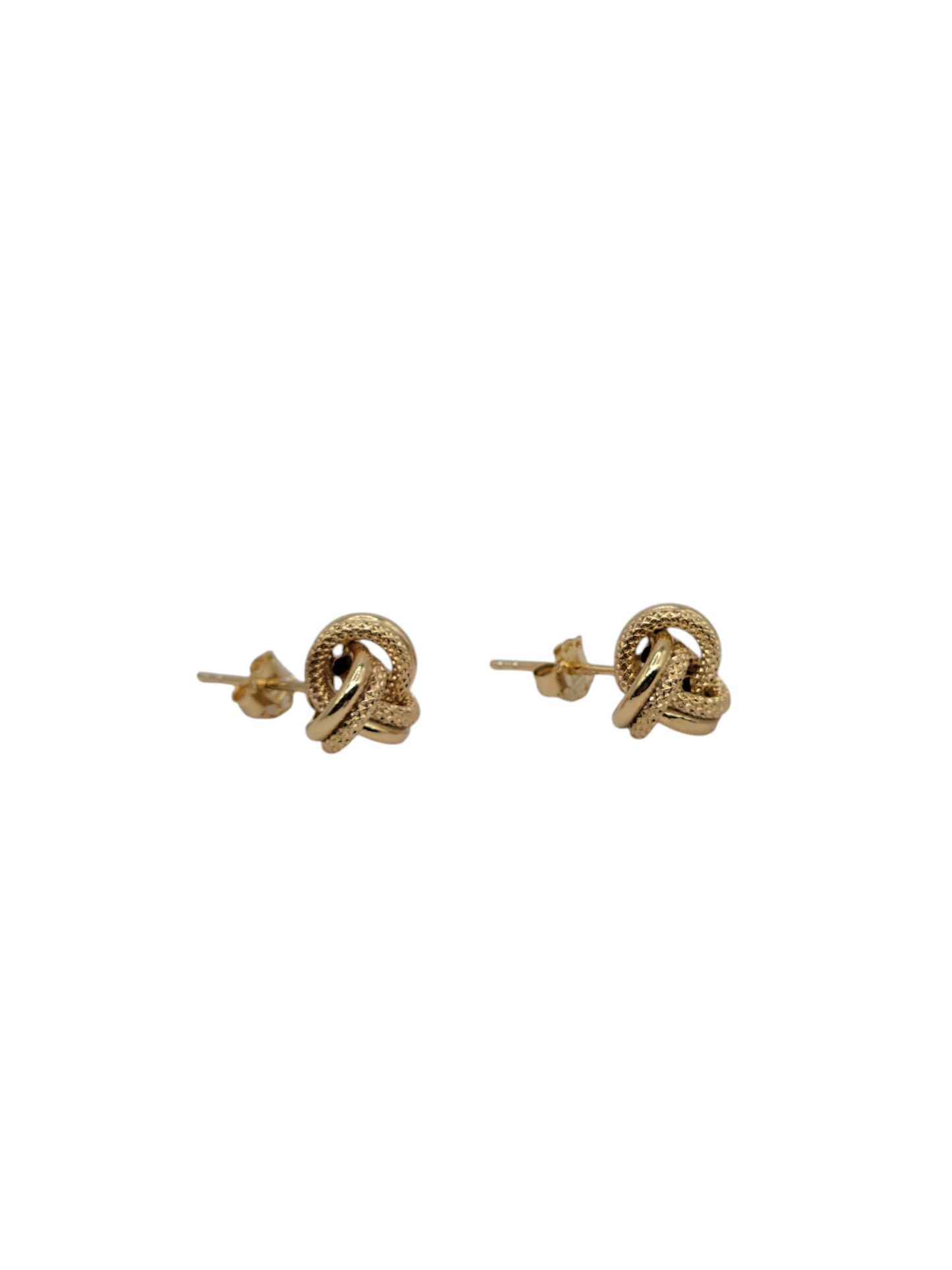 10k gold knot style earrings