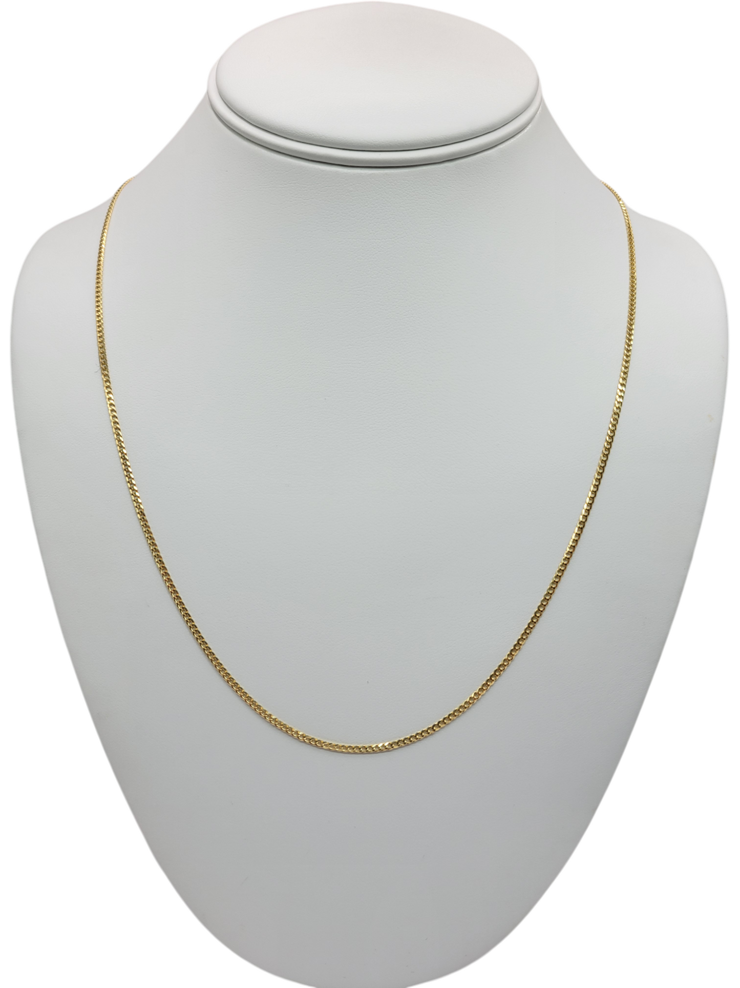 10K gold chain. Solid. Plain. 22in. 2mm