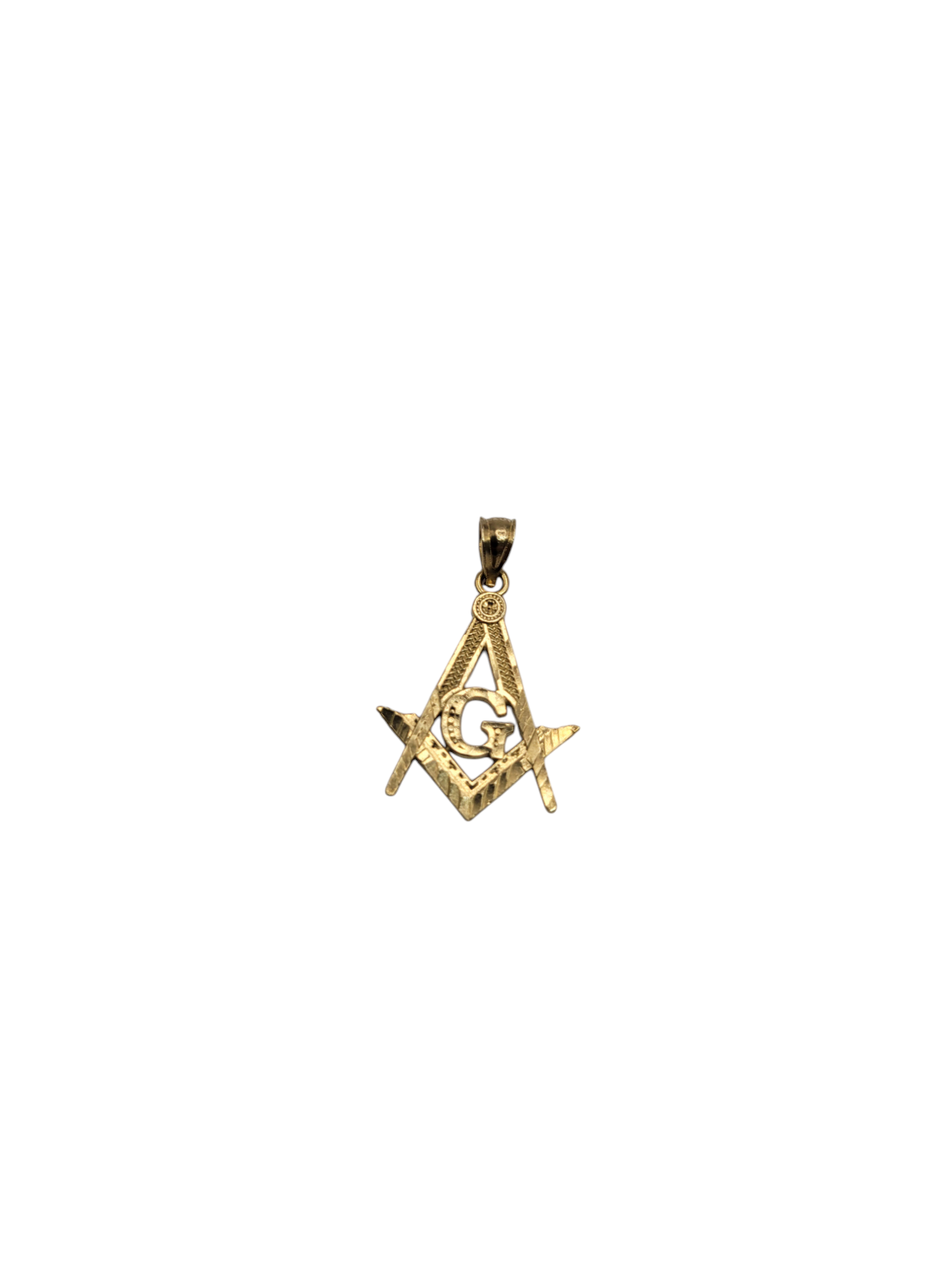 10K gold mason pendant
