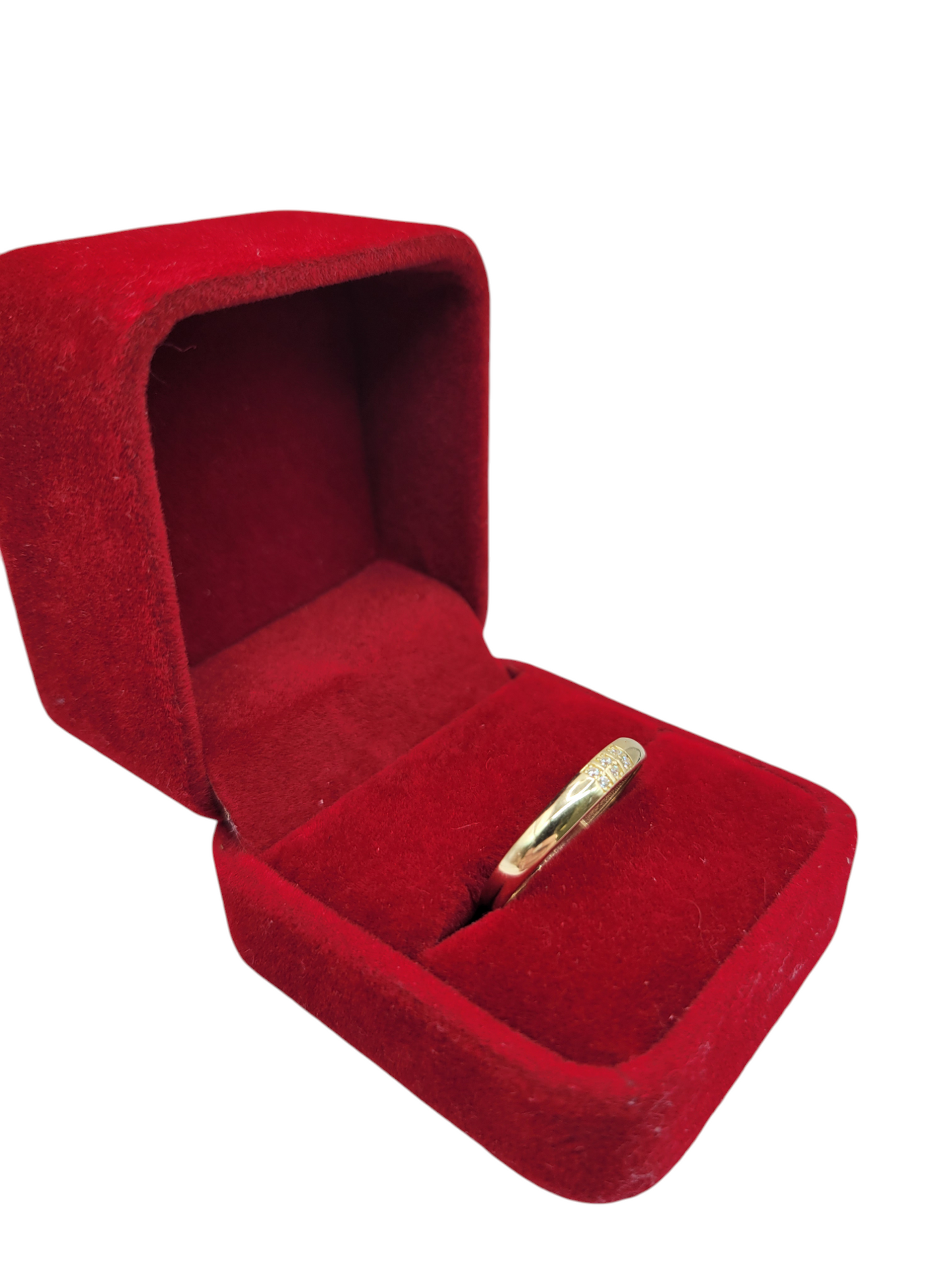 10K gold engagement rings. 3-piece set. Trio for men and women. Sizes 7.5 and 11.5.