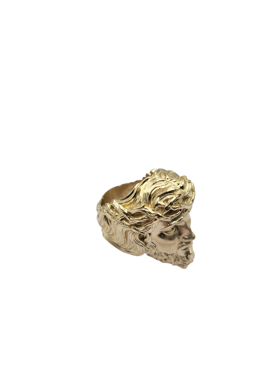 10K gold ring. face of Jesus. Size  9