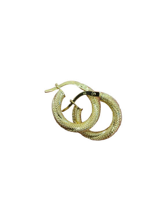 10k gold earrings snowy style
