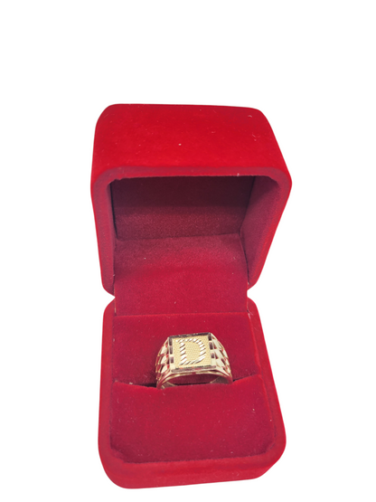 10K gold ring. Letter D. Size 9.