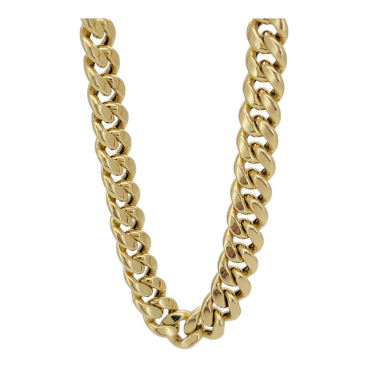 14K gold Cuban chain. Box clasp. 24in . . 6mm