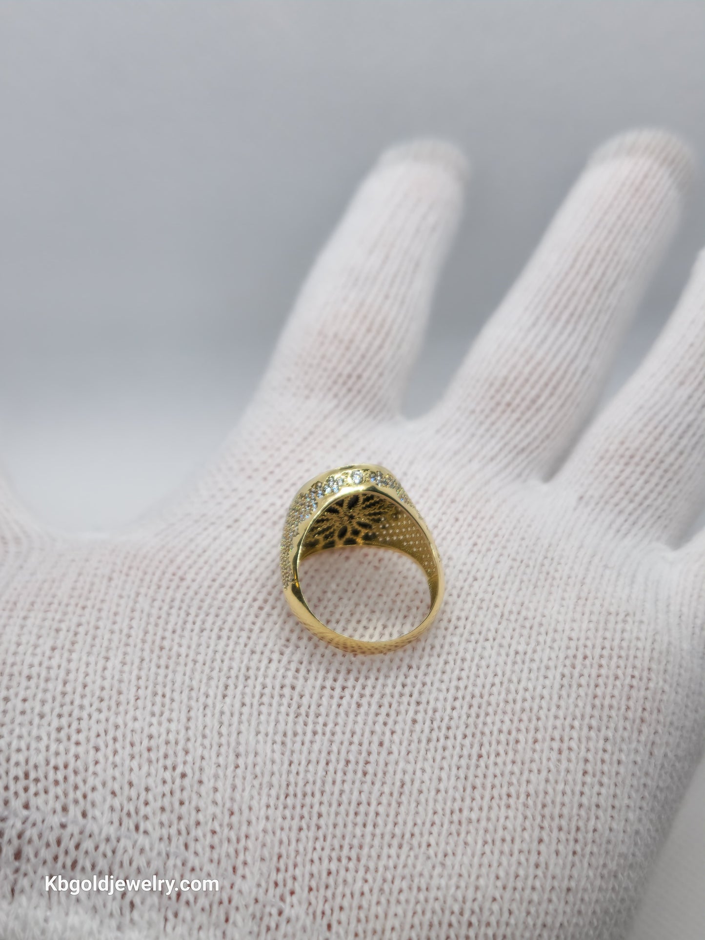 Anillo de oro real de 10k, símbolo de cabra de ónix negro tamaño 10