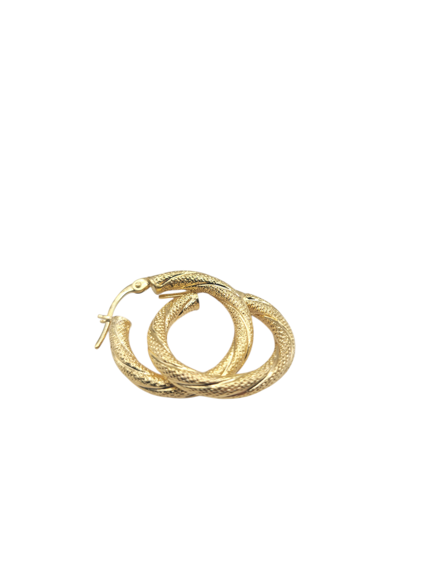 10K gold earrings. Fine snowfall. Size 2