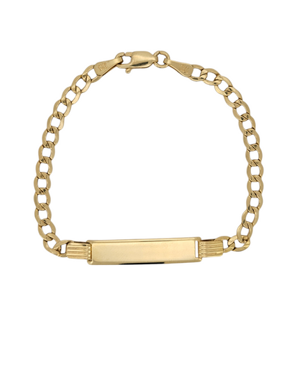 10K gold bracelet. baby bracelet  6.3in. 4mm