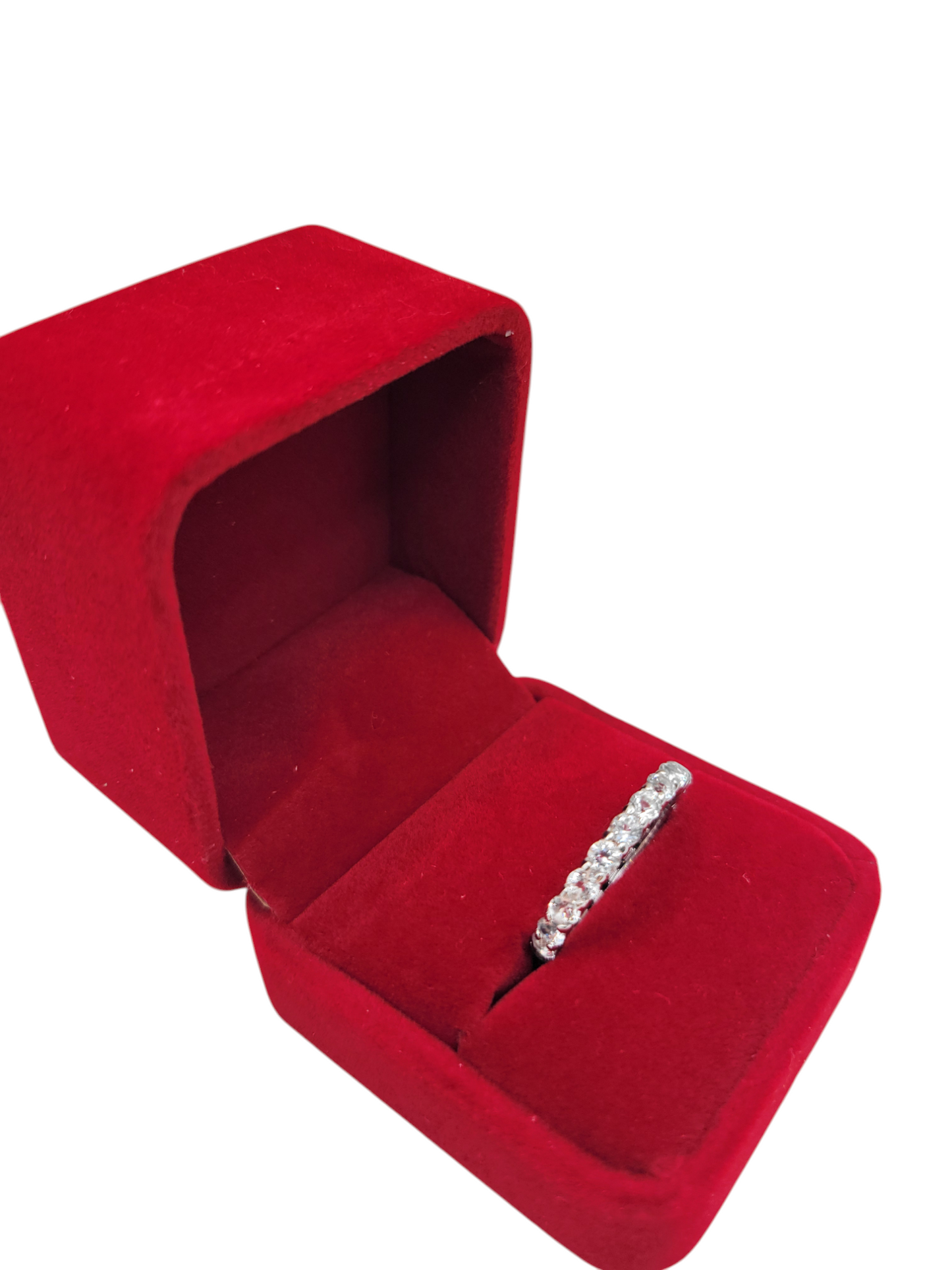 925 silver ring. Band with CZ stone. Size 9