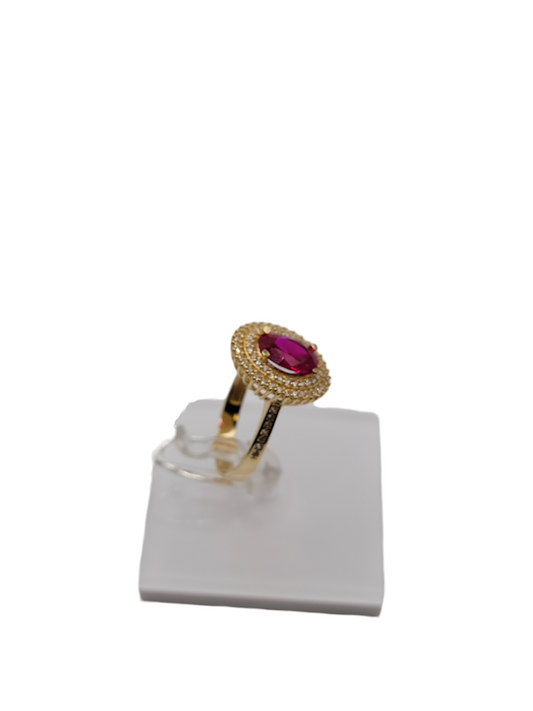 10k gold ring with CZ stones size 8