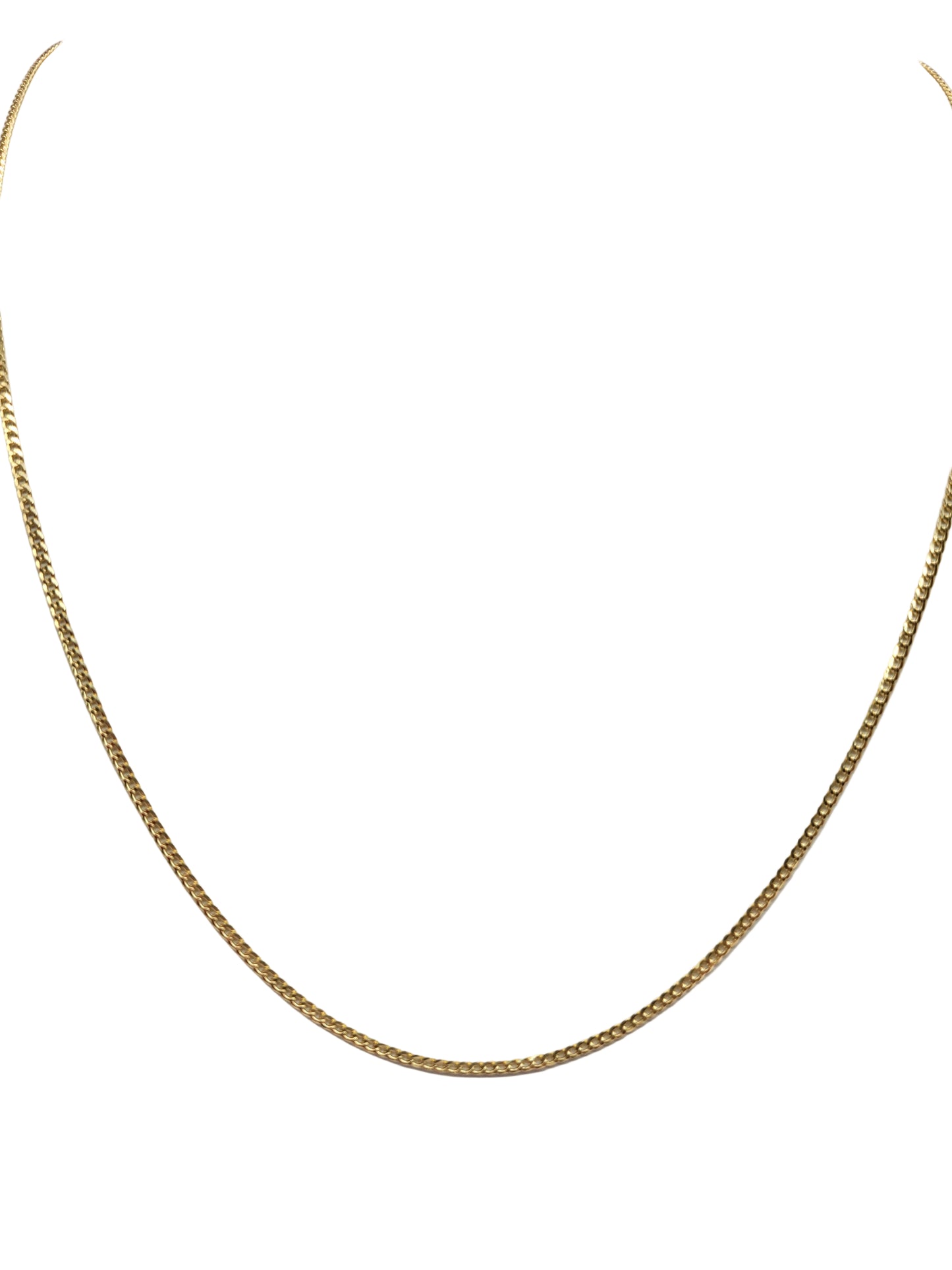 10K gold chain. Solid. Plain. 22in. 2mm