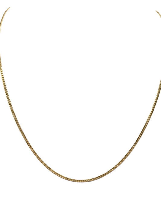 10K gold chain. Solid. Plain. 22in. 2mm