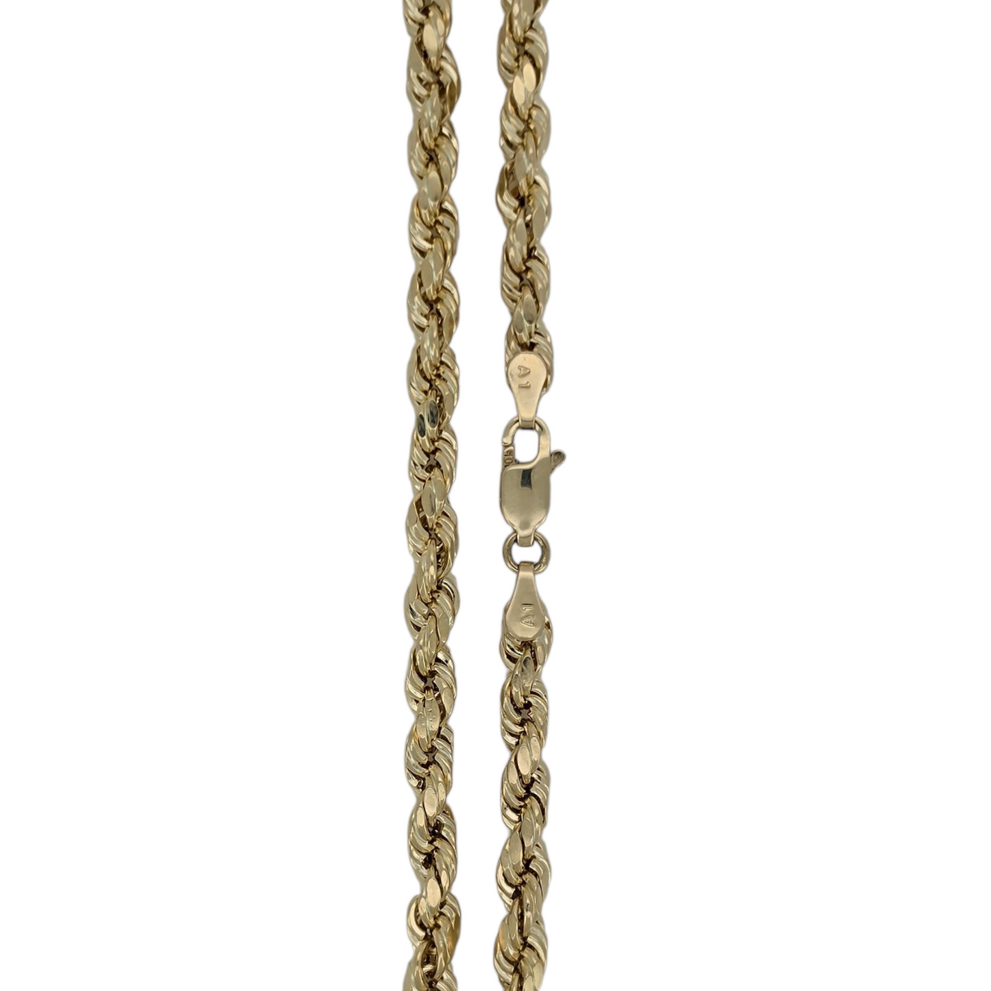 10K Gold Rope Chain 24in 4mm