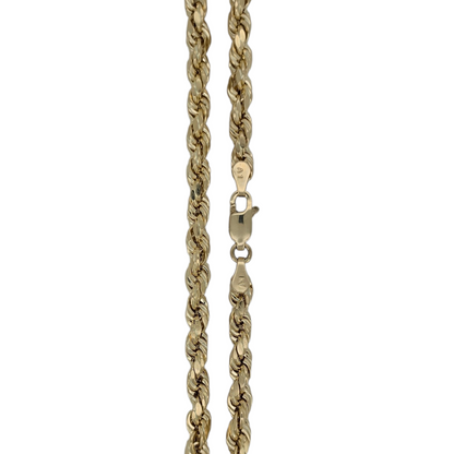 10K Gold Rope Chain 24in 4mm