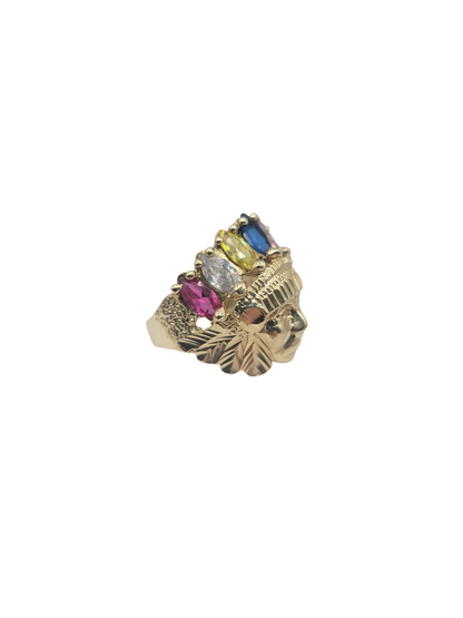 10K gold ring. Indian. Size 8