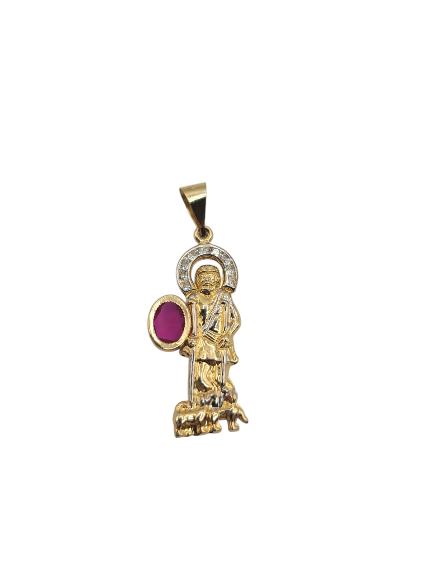 10K gold pendant. Saint Lazarus