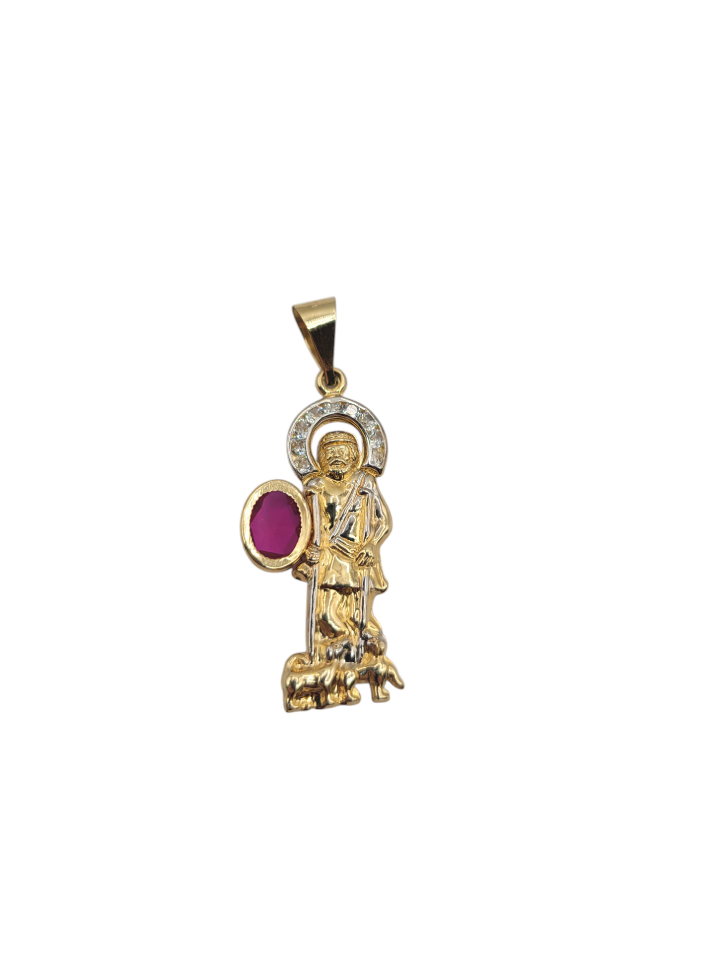 10K gold pendant. Saint Lazarus