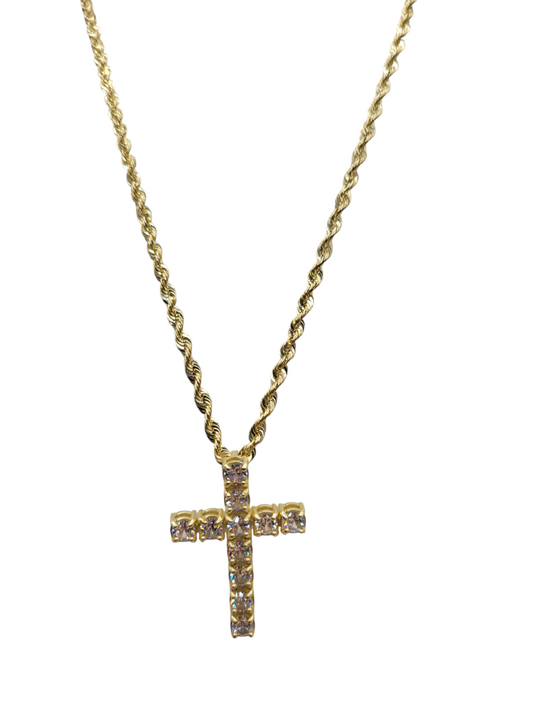 10K Gold Rope Chain. Plain. 24in. 2.7mm