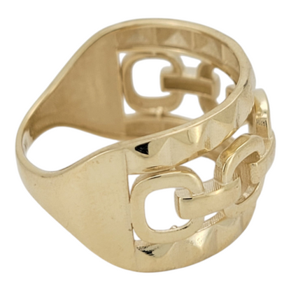 10K gold ring. Chain. Size 7.5