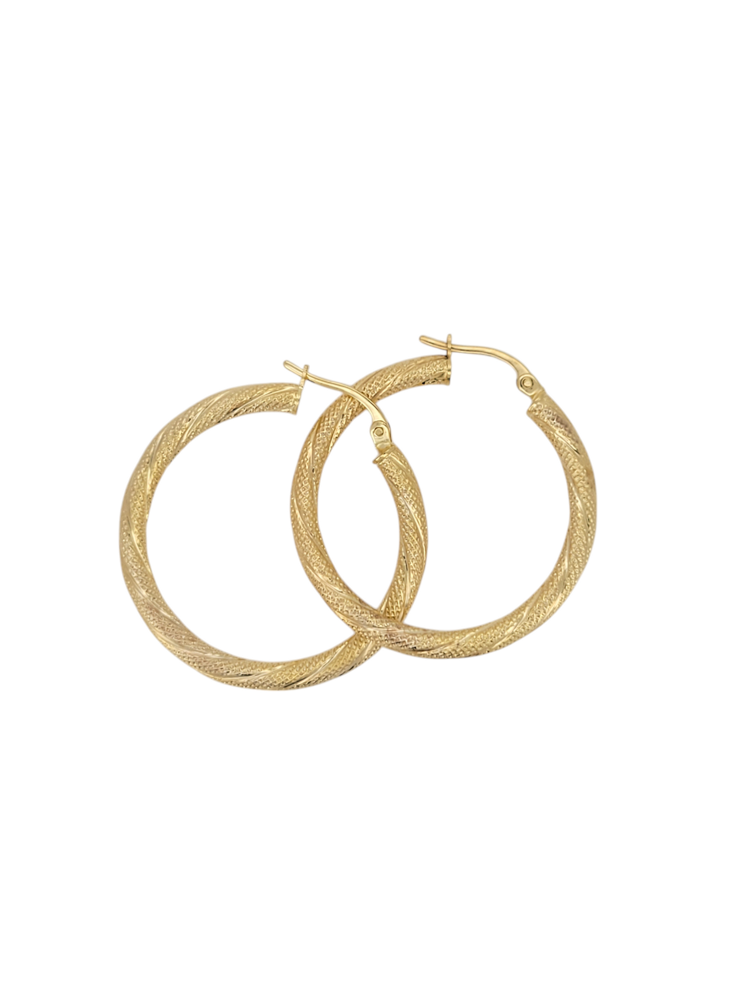 10K gold earrings. Medium snowfall. Size 3