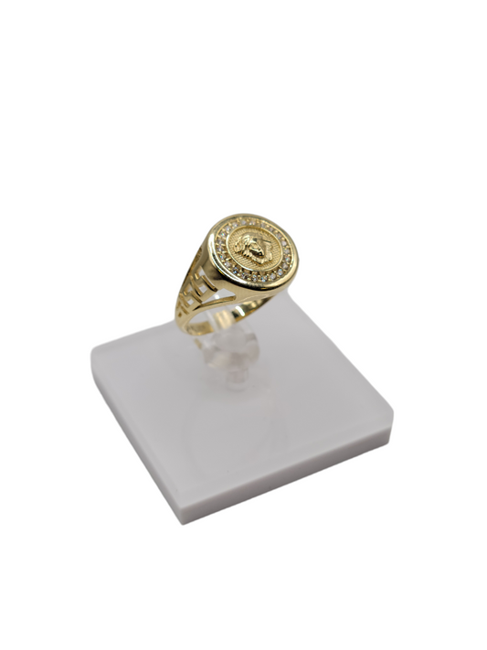 10k gold ring with medusa symbol size 7