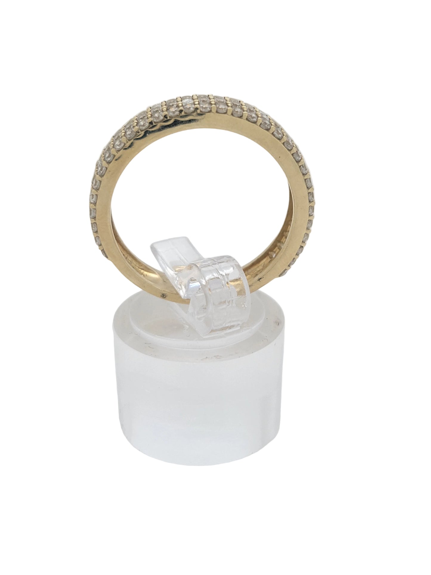 10K gold ring. Band. CZ stone. Size 10