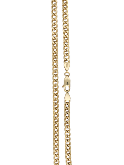 10K gold Cuban chain. Hallow. 24in . 3.5mm