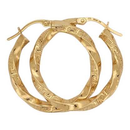 10K yellow gold hoops