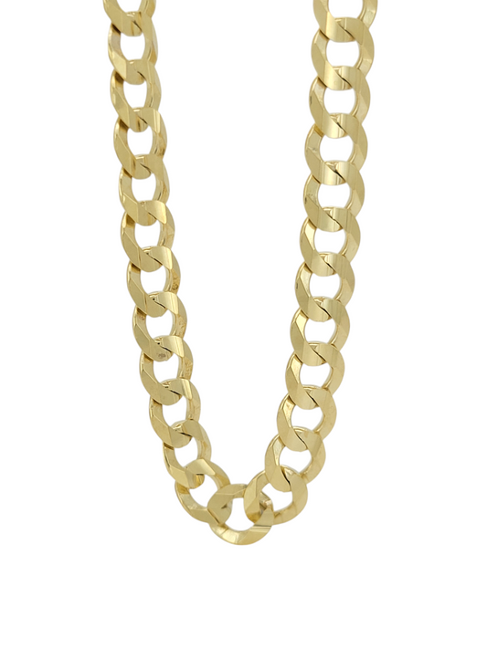 Solid 10K gold Cuban chain. Brilliant cut style. 24in .6.5mm