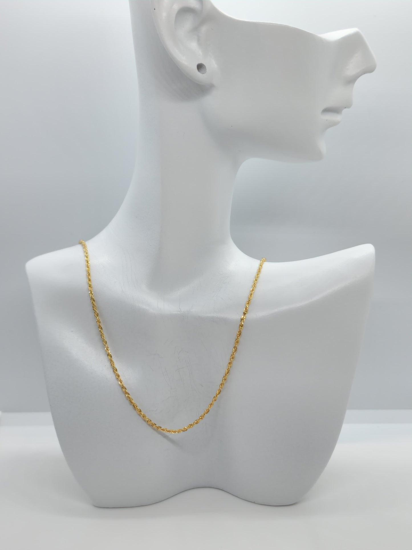 real 10k gold rope chain 1.6mm 20in