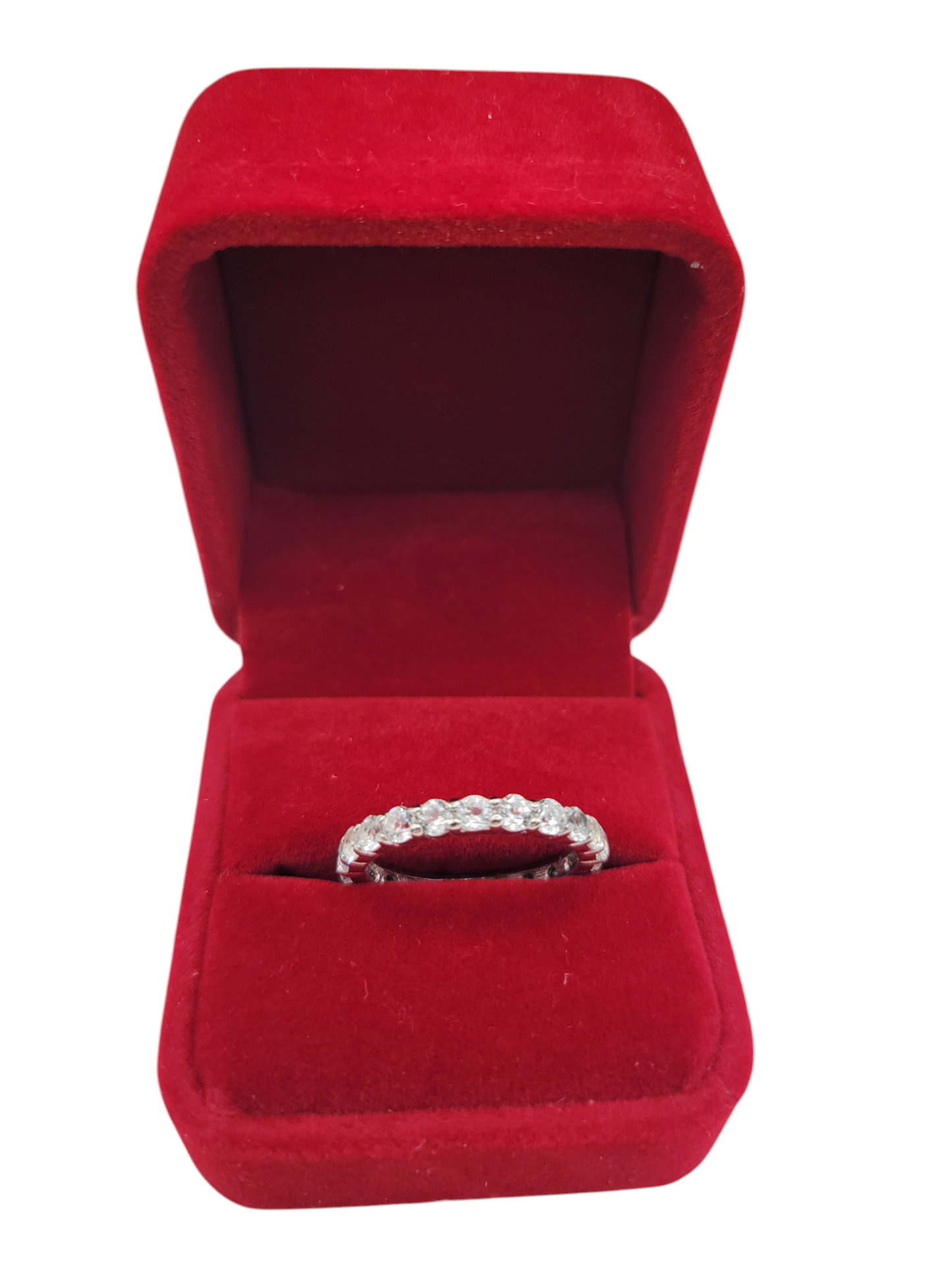 925 silver ring. Band with CZ stone. Size 9