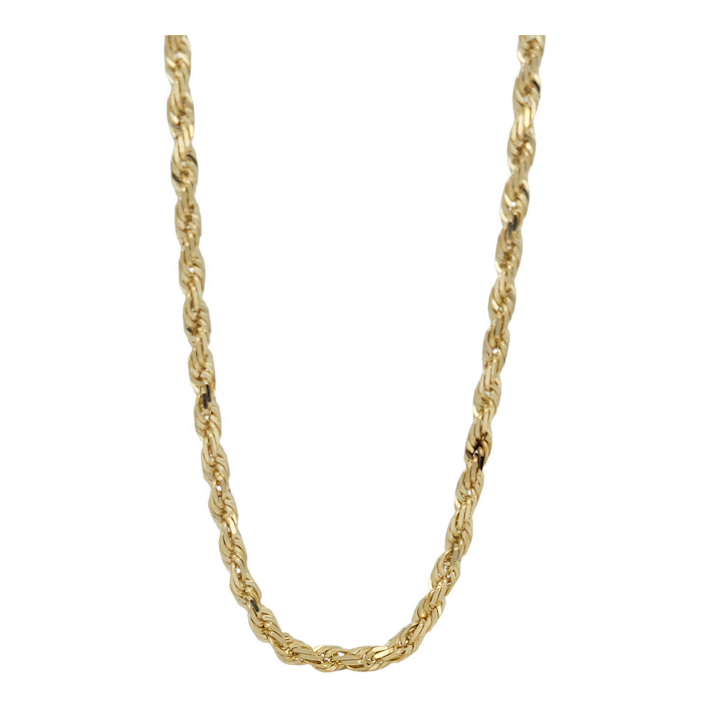 14K gold rope chain. Solid. 18in. 2mm