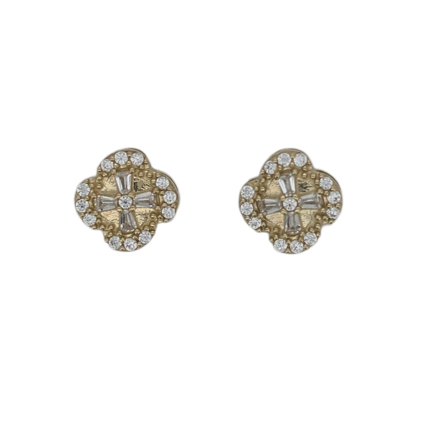 10k Gold Earrings. Cz Stone