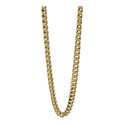 14K gold Cuban chain. Box clasp. 24in . . 6mm