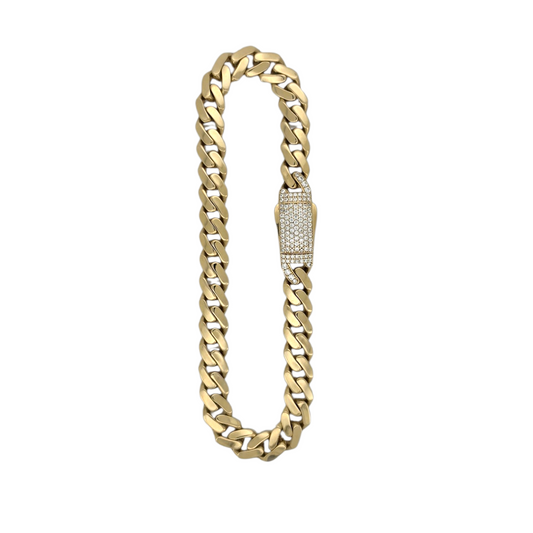 14k Gold Cuban Bracelet.7.5in - 6.8mm