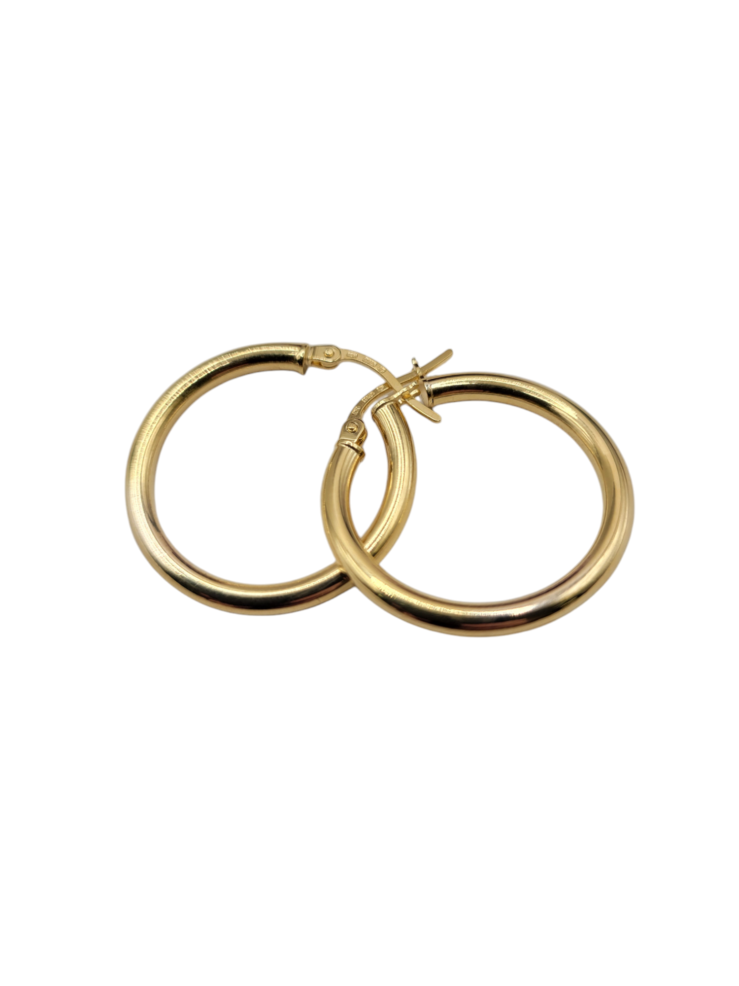 10K gold earrings. Plain. Size 2.
