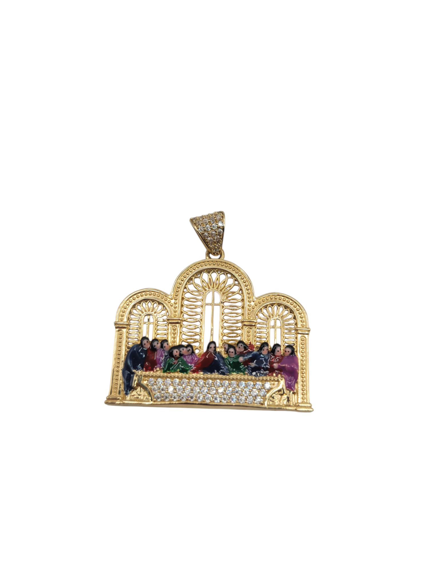 10K gold pendant. Last Supper