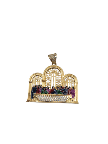 10K gold pendant. Last Supper