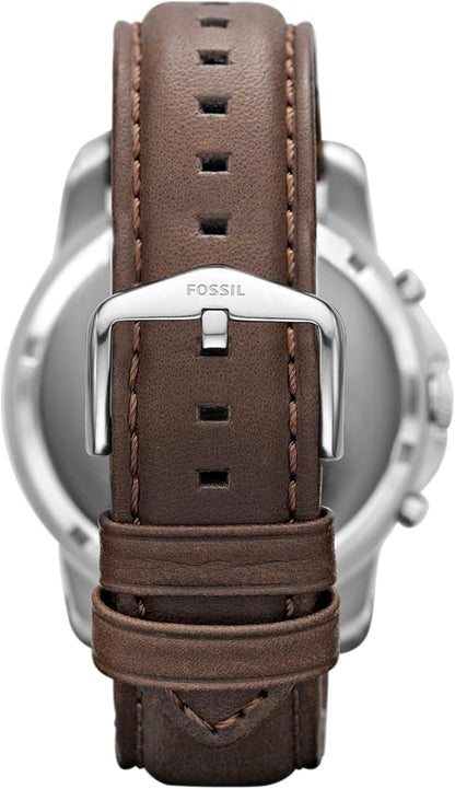 Fossil Men's Grant Quartz Stainless Steel and Leather Chronograph Watch.  1 year free insurance