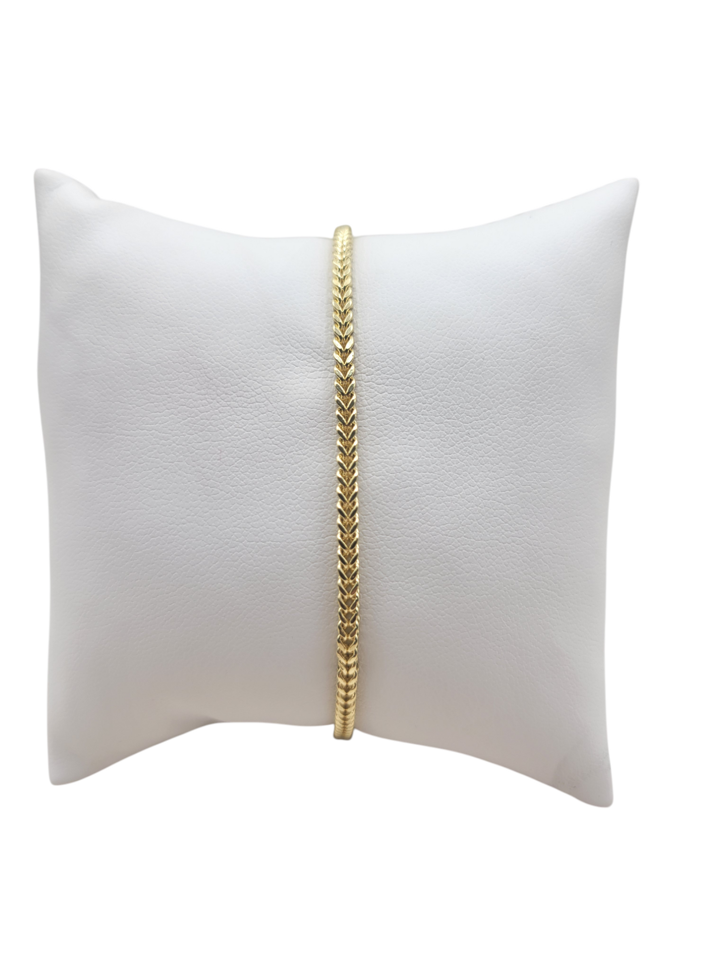 10K Gold Franco Bracelet . 7in . 2.5mm