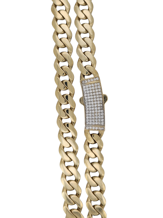 10K gold Cuban chain, Monaci style. 26in . 9mm