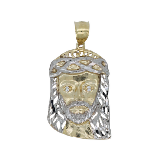 10k Gold Face Jesus Pendant