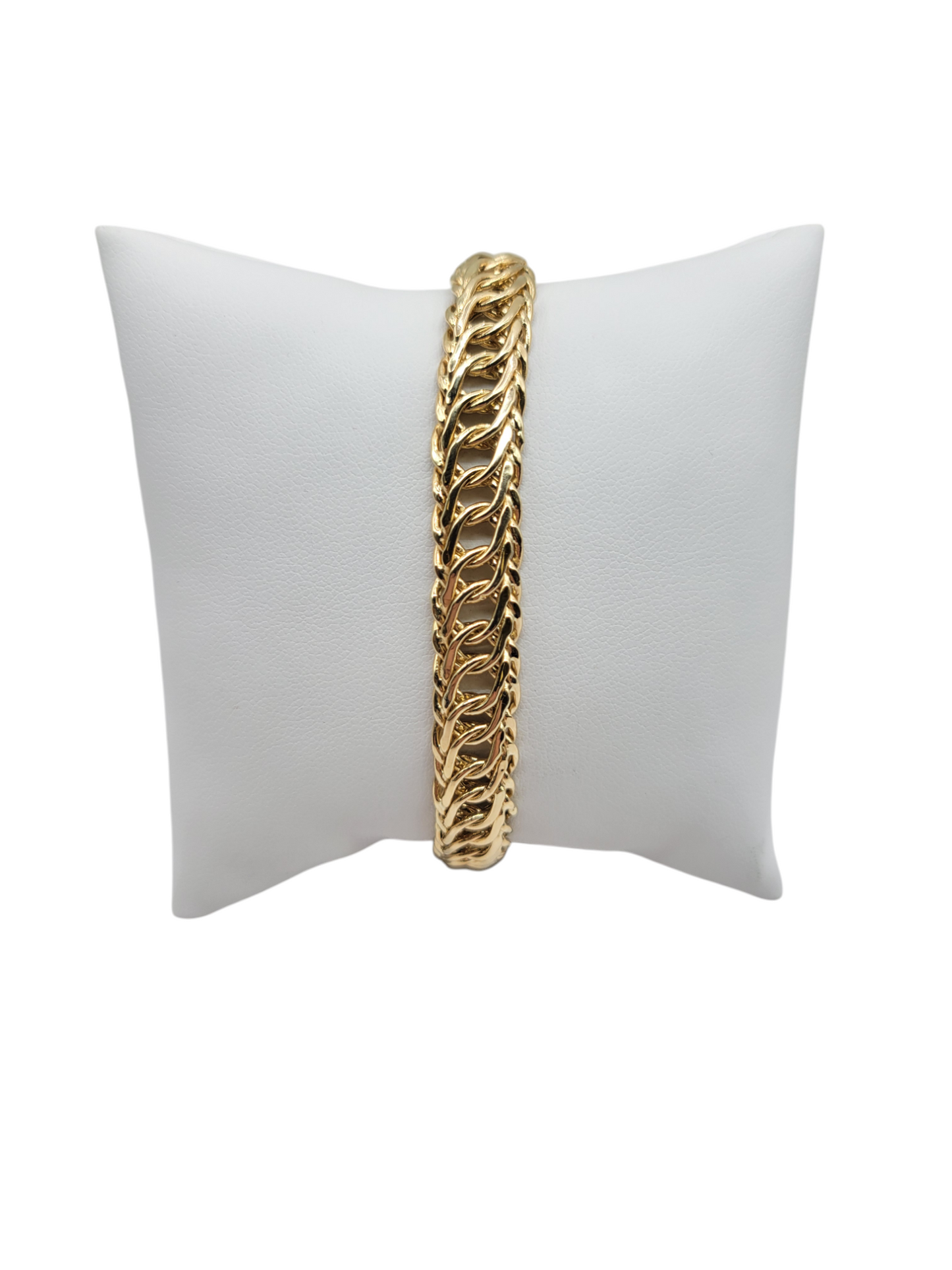 14K Gold Braided Bracelet. 7.5in. 10mm