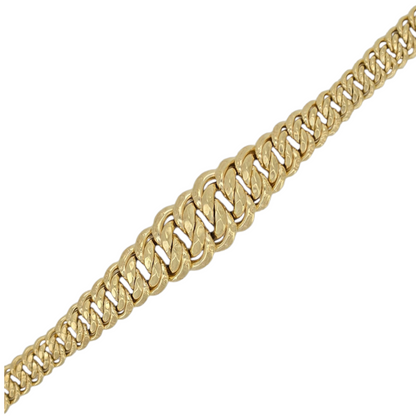 10k Gold Bracelet Princess Cut, 7.5in, 7-15mm